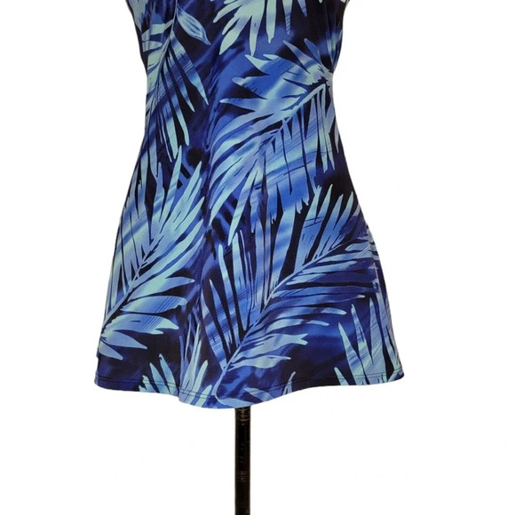JANTZEN Women's Swim Dress Blue Floral Size 8 - Picture 7 of 15